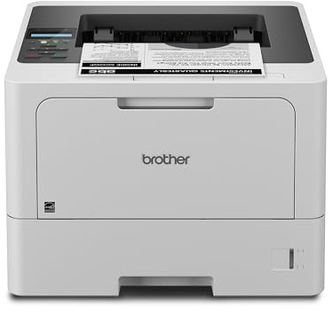 Brother HL-L5210DW Business Monochrome Laser Printer with Duplex Printing, Versatile PaperHandling, Wireless and Gigabit Ethernet Networking, and Mobile Printing, Works with Alexa