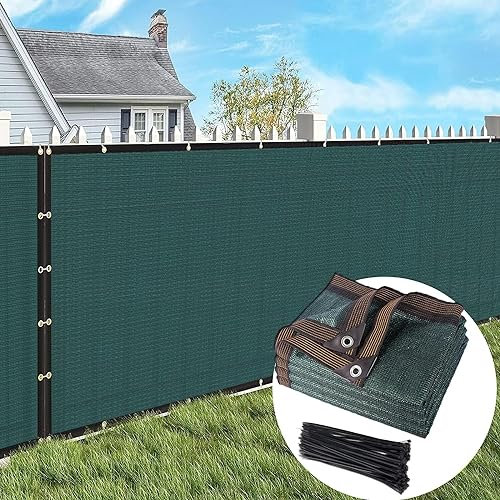 Gekufa Privacy Netting 1.8mx10m Garden Screening Fence Screening 90% HDPE Outdoor Shading Net UV-Resistant Tear-Resistant Windbreak Netting with Cable Ties and Eyelets
