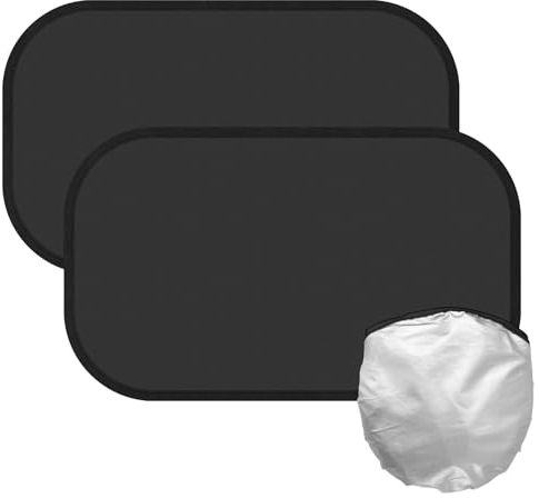 CNMTCCO Car Side Window Sunshades 2 Pack 50 * 30cm With 8 Suction Cups Effective Prevention Of Uv Rays From The Sun Quick And Easy To Install (Black)