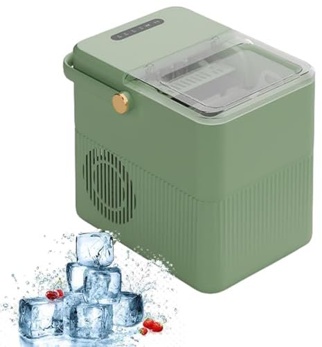 星姿 Macchina portatile per la produzione di ghiaccio, controsoffitto con manico, per la casa, con pellet masticabile e autopulente, per casa/cucina/ufficio