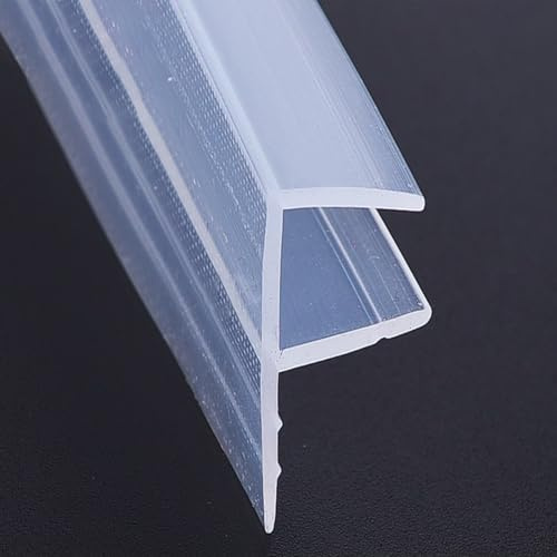 TAOZHUGONG Duschdichtung, 200cm, für 6/8/10 mm, Gummi, Glastür Dichtung, Wasserabweiser, Dusche Glastür (F - 8mm)