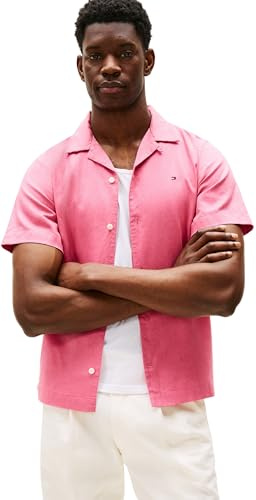 Tommy Hilfiger Chemise Homme Linen Blend Manches Courtes