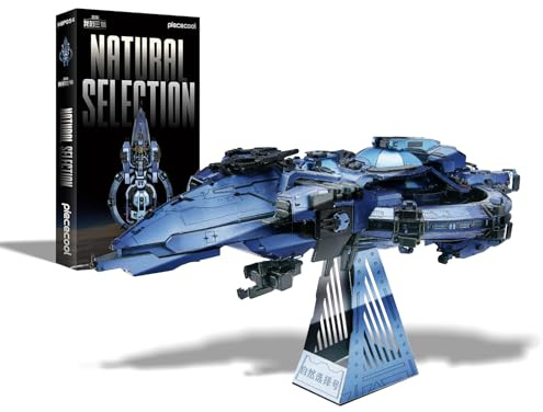 Piececool 3D Puzzle Metall Raumschiff Natürliche Auslese, Dreikörperproblem Weltraumkampfschiff Handwerk Modellbausätze Edelstahl, 3D Puzzles Modellbausatz Erwachsene, Geschenk, Dekoration, 378 Teile