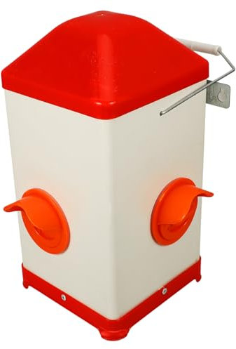 VICASKY Hühnerfutterautomat Aus Kunststoff Anti-Spritz-futtertröge Für Geflügelkäfig Einfach Zu Befüllen Reinigen Robust Und Wetterfest Für Outdoor-nutzung