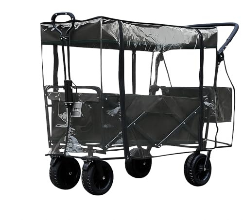 panemy Parapioggia per Carrello Universale, Parapioggia per Carrello Pieghevole Trasparente, Accessorio per Passeggino, Antivento, Antineve e Antipolvere