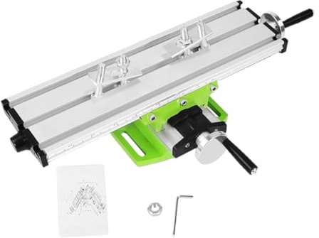 TOBBOMEY Mini Drill Press Stand with Cast Base Stable Multi-Function Workbench Table for Home Accessories Compact Mini Drill and Milling Machine Slide Table Suitable for Precise Drilling