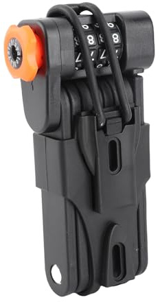 GEERYZHE Serrure à Combinaison de Vélo – Serrure Pliable Antivol à 4 Chiffres pour 2 Vélos, Mot de Passe en Alliage Portable pour électrique et Moto, Sécurisée et Pratique