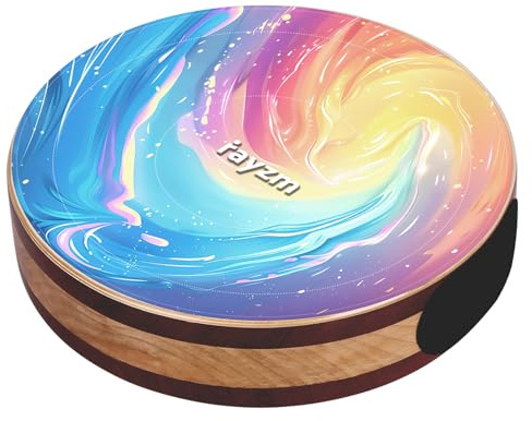 rayzm Cajon con Maracas Shaker, Mini Cajon, Percussione a Mano in Legno di Betulla da 20 cm, 2 Superfici di Suono, 3 Zone Sonore, con Perline Interne Effetto Sizzle e Borsa da Trasporto