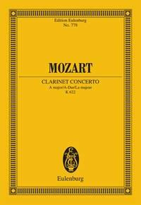 Konzert A-Dur: KV 622. Klarinette und Orchester. Studienpartitur. (Eulenburg Studienpartituren)