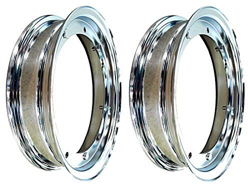 2 CERCHIONI CROMATI RMS 3.50 - 10 PER PIAGGIO VESPA PX 125 / 150 / 200