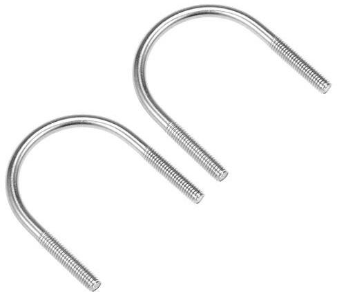 sourcing map 2 Stück Bügelschraube Bügelbolzen M8 304 Edelstahl U Bolzen Befestigungselemente für 63mm Rohrdurchmesser