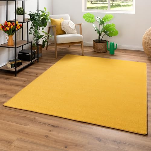 Steffensmeier Kurzflorteppich Cambridge Young | Teppich für das Wohnzimmer, Jugendzimmer in, Gelb, Größe: 240x290 cm