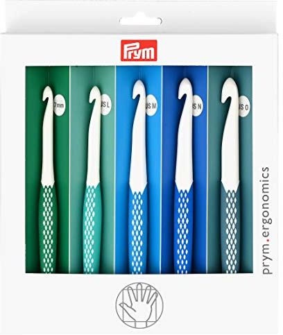 Prym Ergonomics Häkelnadel-Set, groß (7 mm, L, M, N, O)