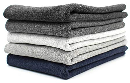 VmG-Store 5x 0,25m Bündchenstoff Set Schlauchware 95% Baumwolle, 5% Elasthan Auswahl Jersey (Meliert, 5er Set)