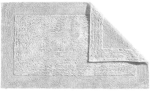 Erwin Müller Badematte, Badteppich Uni Serie Stuttgart weiß Größe 80x150 cm - extra dick, hohe Saugfähigkeit, 100% Baumwolle