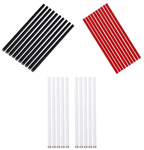 30 Pieces CHINAGRAPH China Marker Pencils Set - RED White Black Colors - Write On Plastic Glass Ceramic Surfaces