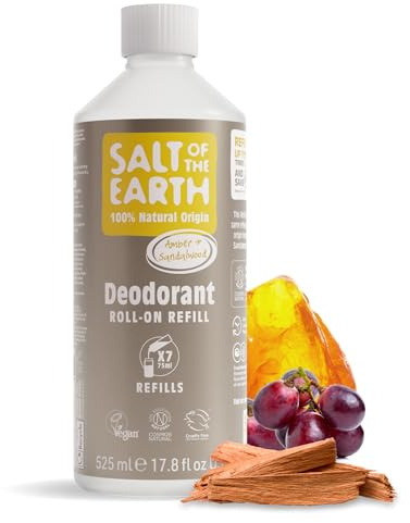 Salt of the Earth Unisex Amber & Sandalwood Deodorant, 525 ml