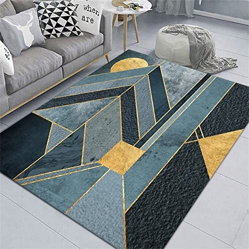 RUGMRZ Auslegware Kinderzimmer Neues abstraktes Wohnzimmer Moderne einfache Geometrie deko männer wohnung Mehrfarbig outdoorteppiche teppich wohnzimmer rund Auslegware Kinderzimmer büroteppich80x160CM