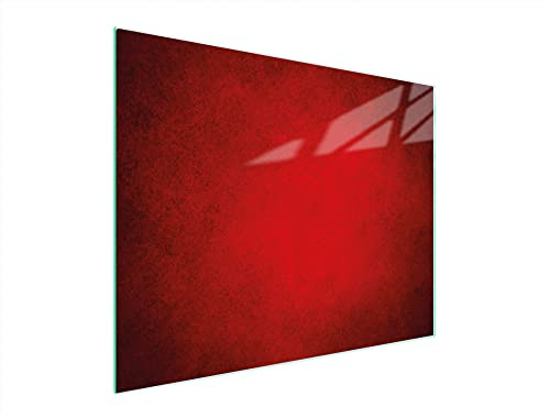 DarHaus Tabla de cortar de cristal, tabla de cocina de vidrio, tabla de vidrio para cortar y servir alimentos, cubierta para la placa de cocina, medidas 52 x 40 cm, ROJO