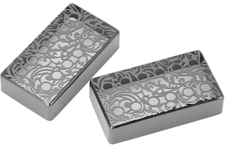 Humbucker Pickup Cover Vintage Metall 12 Loch Design für LP Style E-Gitarre mit Kompakter Größe und Vintage Aussehen