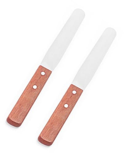 ZOKJSW 2 pcs Espátula para Tartas Paleta para Untar Crema Pasteles y decoración de Tartas