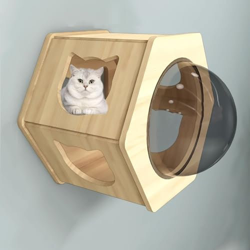 Alle Massivholz-Katzenwandmöbel, Katzenregale, Villa-Katzennest, Sprungplattform, Raumkapsel-DIY Frei Wählbare Kombination (Color : S2)