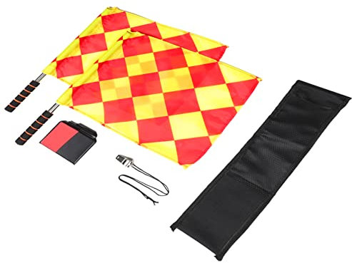 BESPORTBLE Fußball-schiedsrichterflaggen-Set Mit Roten Und Gelben Karten Bleistift Und Schiedsrichterpfeife Für Outdoor-Spiele Und Sporttrainings