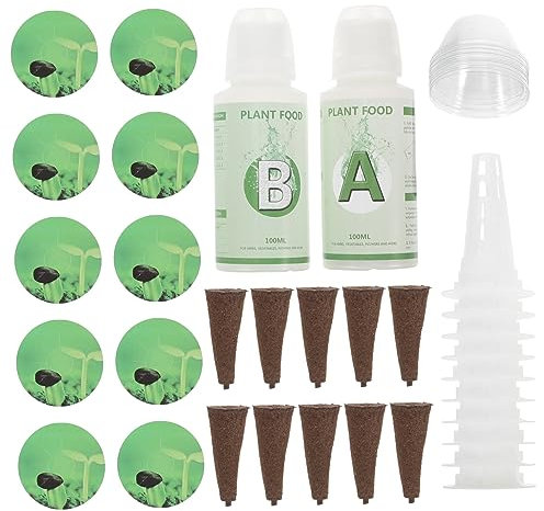 CIYODO Fournitures De Jardinage Dintérieur Paniers À Plantes Couvercles Étiquettes Incluses pour Systèmes Hydroponiques