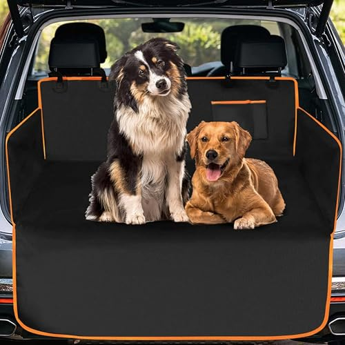 Senshi Car Boot Protector, Nonslip Waterproof Dog Car Seat Cover with Anti Leak Liner, Side & Bumper Protection, Easy to Clean Blanket