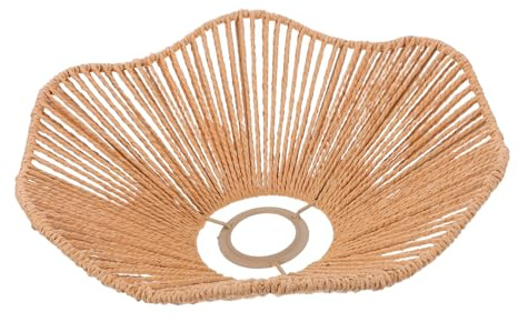 Paralume a Cappello in Corda di Carta E27, Ferro, Khaki