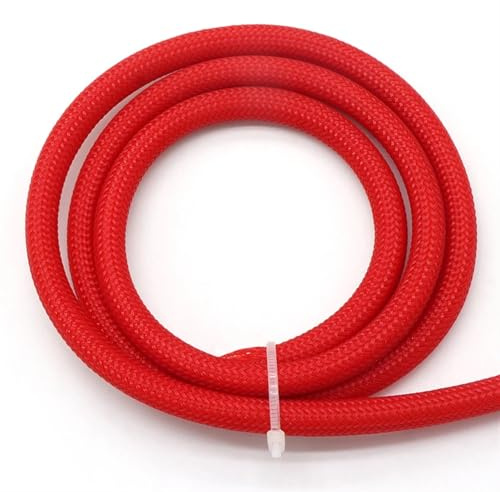 Kabelummantelung 1/5/10 Meter rote PET-Geflechthülse 2 4 6 8 10 12 14 16 20 25 30 40 50 60 mm hochdichter isolierter Kabelschutz, erweiterbare Hülle(12MM_1 Meter)