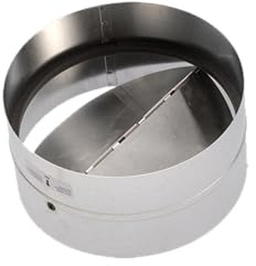Clapet anti‑retour 100 125 150 mm – acier galvanisé, joint caoutchouc – pour hotte, extracteur, sèche‑linge, VMC