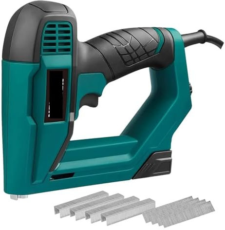 KONGMM Clavadora Pistola de Clavos/Grapadora eléctrica NTC0060 for proyectos de Bricolaje de tapicería, carpintería y carpintería, incluidos