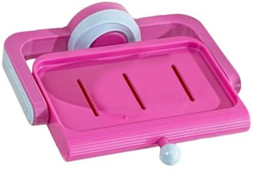 Jabonera con ventosa fuerte, no requiere taladrar, con bandeja de drenaje para baño, ducha y cocina, jabonera moderna para baño