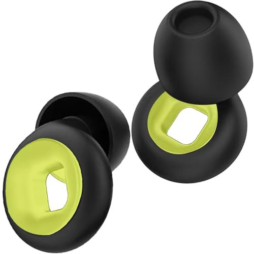 Tapones para Los Oídos, Tapones Oidos Ruido Dormir, Tapones de Silicona Reutilizables para Proteger la Audición y Funda Negra, Tapones de Silicona con Reducción de Ruido, 4 Tamaños (XS, S, M, L)