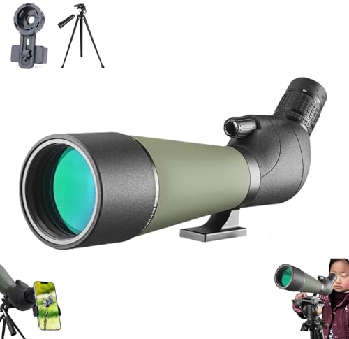 Bosco C9 Fernglas,Bosco Hd-7 Spektiv Mit 25-75x80 Mm Zoomobjektiv,Spektiv Für Wildtierbeobachtung,für Zielschießen,Jagd,Vogelbeobachtung,Mond,mit Stativ, Tragetasche Und Smartphone-Adapter-A