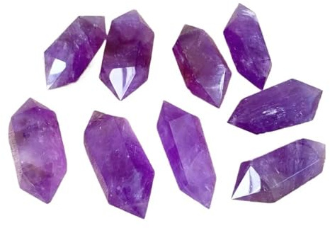 XGINERFEX Pietra di Quarzo Bacchetta Magica Pietra a Doppia estremità 9 Pezzi Gemstone Stone