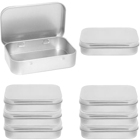 TONGIHS 8 Stück Mattierter Aufbewahrungsbox,für Verstauen Tee,Schmuck,Silber