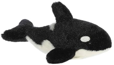Aurora® Adorable Shoulderkins™ Oceanic Orca™ Stuffed Animal - Fun Buddy that Can Go Everywhere with You - Perfect for Kids 3+ Years and Costumes - Black 6 Inches