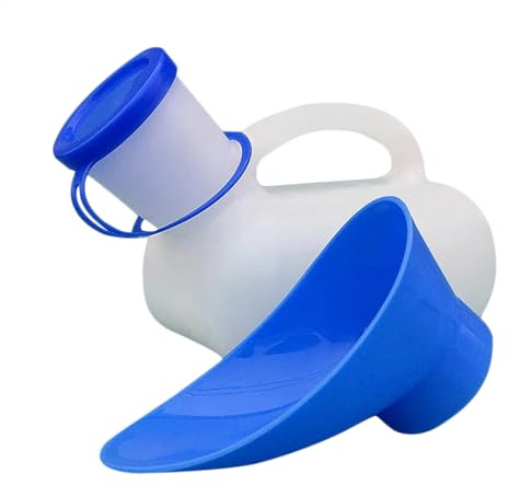 Portable Travel Potty Unisex, 1000ml Urine Bottles Male, Portable Toilets for Adults, PE Pee Bottle, Car Urinal Urine, Spill Proof Emergencys Potty with Sealed Lid and Funnel for Outdoor