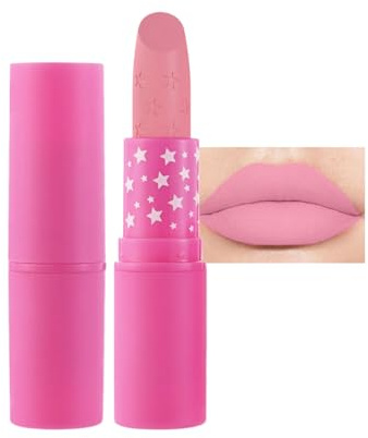 Matte Rose Pink Lipstick, Red Lip Pen Silky Smooth Lip Makeup, Velvet Creamy Lip Stick, Long Lasting High Pigmented Light Colour Lip Balm Color, Gift for Women