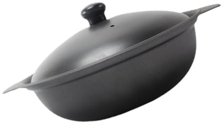 BESPORTBLE Olla Pequeña de Hierro Fundido Esmaltado 18 Cm con Tapa para Arroz con Pollo Estofado, Cazuela Resistente al Calor Adecuado para Cocina y Guisos Tradicionales