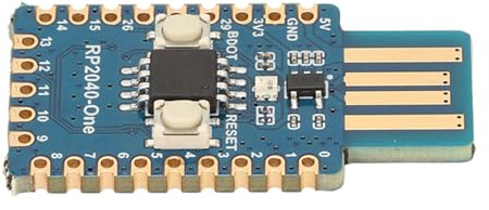 ACOGEDO Microcontrolador RP2040, un Puerto USB A Macho, Placa de Expansión Pico PCB Flash Dual de 2MB para