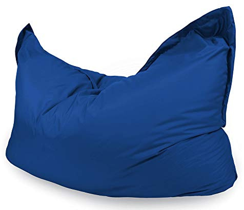 Beautiful Beanbags - Large Kids Big Brother Beanbag Chair, Water-Resistant Outdoor & Indoor Bean Bags, Ready Filled - Blue