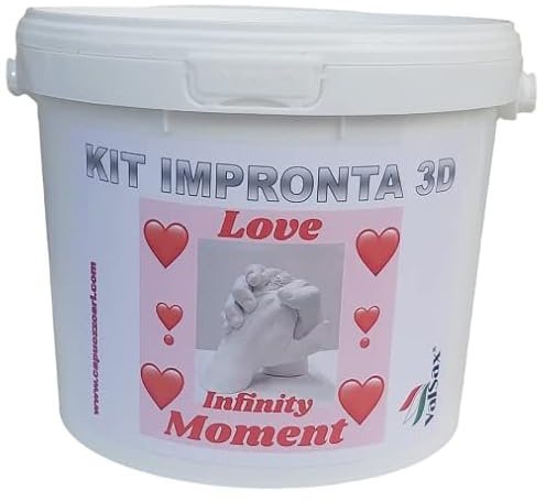 Valsax - Kit per impronte 3D per stampi di mani piedi ed altro ancora, 453g alginato alginsax + 1kg gesso ceramico alta qualità