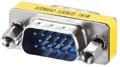 N/A DB15 VGA Gender Changer 15 pin maschio a maschio 3 file Mini Gender Changer Adaptor Connector for Serial Applications Blue