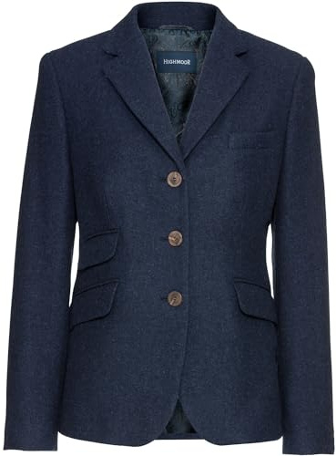 Highmoor Tweedblazer mit Lodenkontrast Dunkelblau/Bleu 44