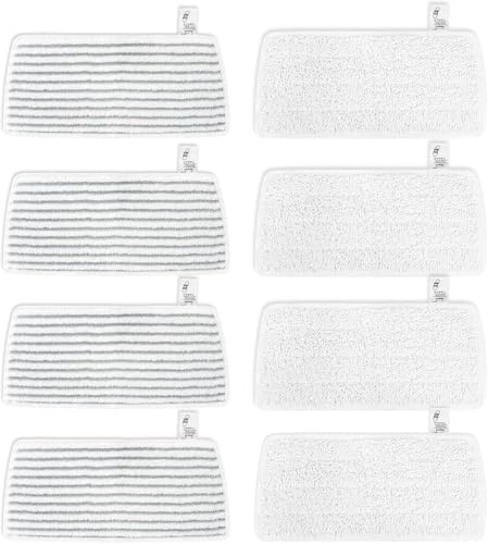 KEEPOW 8 Ricambi per Vileda Steam Plus XXL – Microfibra Compatibili Pro XXL | Rivestimenti in Microfibra per Pulitore a Vapore Vileda Steam Plus XXL & Pro XXL, Lavabili, Adatti per Tutti i Pavimenti