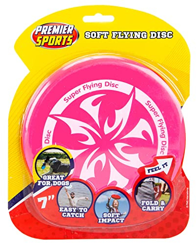 VFM Super Soft Bendy Skimmer Frisbee Outdoor Garden Toy - Pink (Diameter - 7 Inches/ 17cm Approximately).