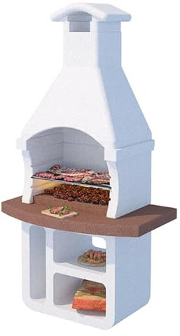 Briconess.com Barbecue prefabbricato in Cemento con Cappa e griglia Beton Tizzo